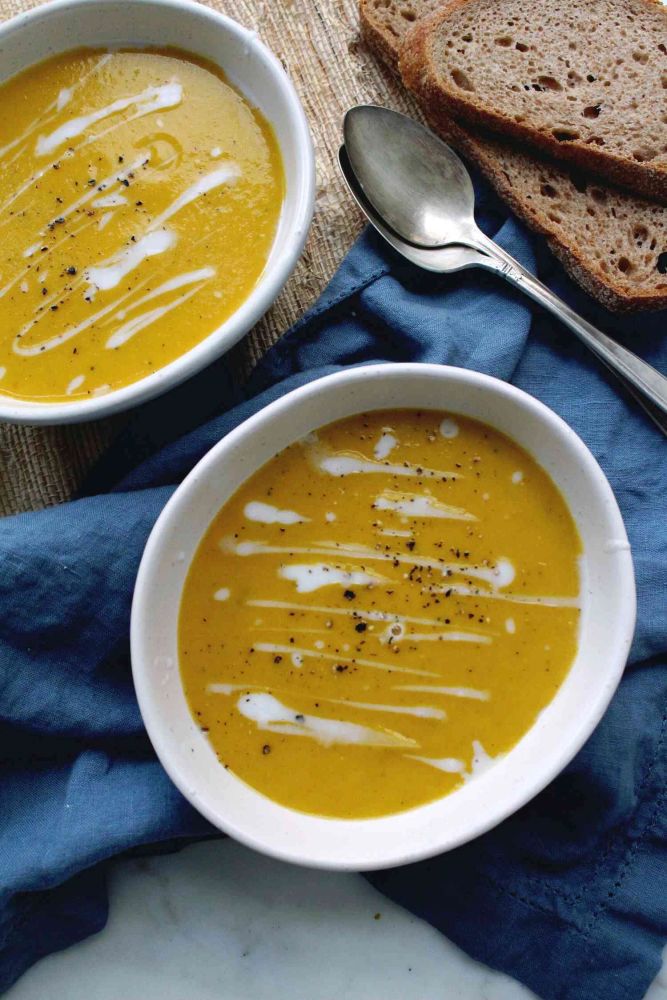 Blue Hubbard Squash Soup