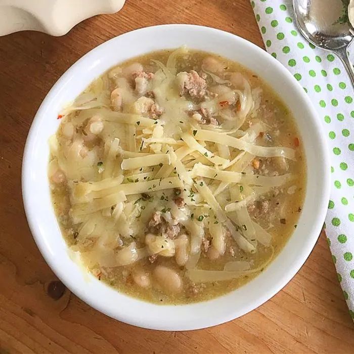 White Chili with Ground Turkey