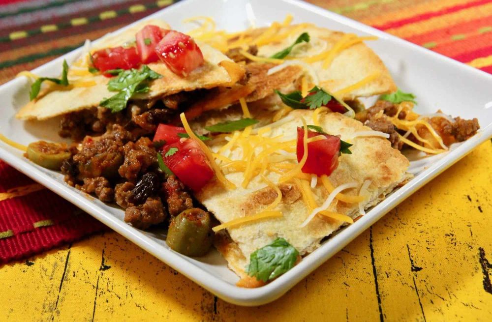 Picadillo Ground Beef Quesadillas