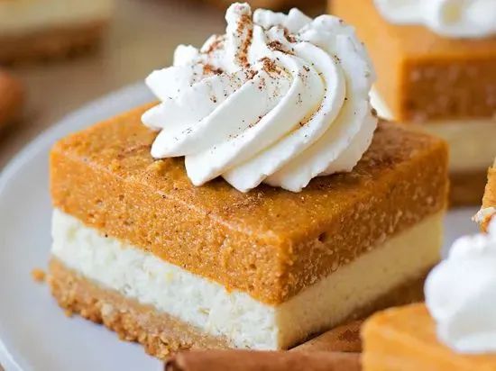 Double-Layer Pumpkin Cheesecake Bars