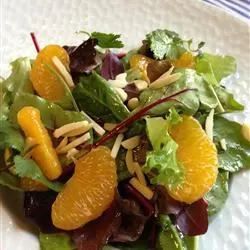 Orange Almond Mixed Green Salad