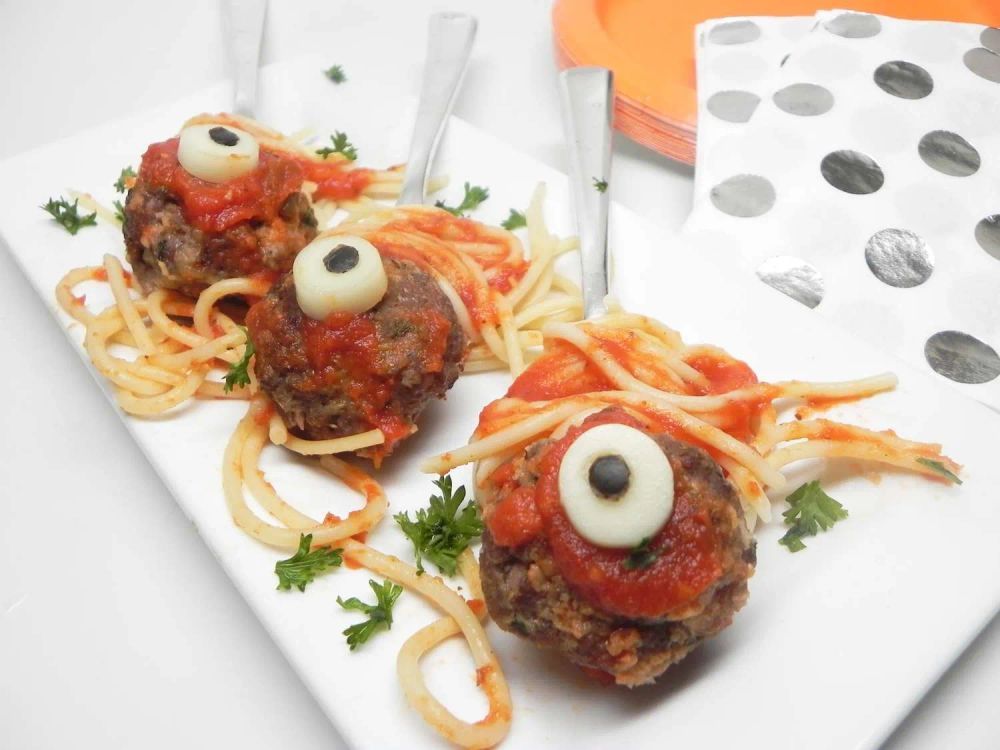 Zombie Eyes (Halloween Meatballs)