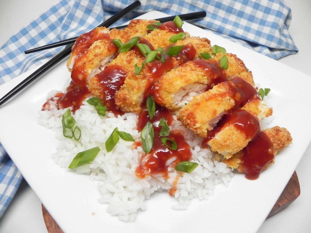 Air Fryer Chicken Katsu with Homemade Katsu Sauce