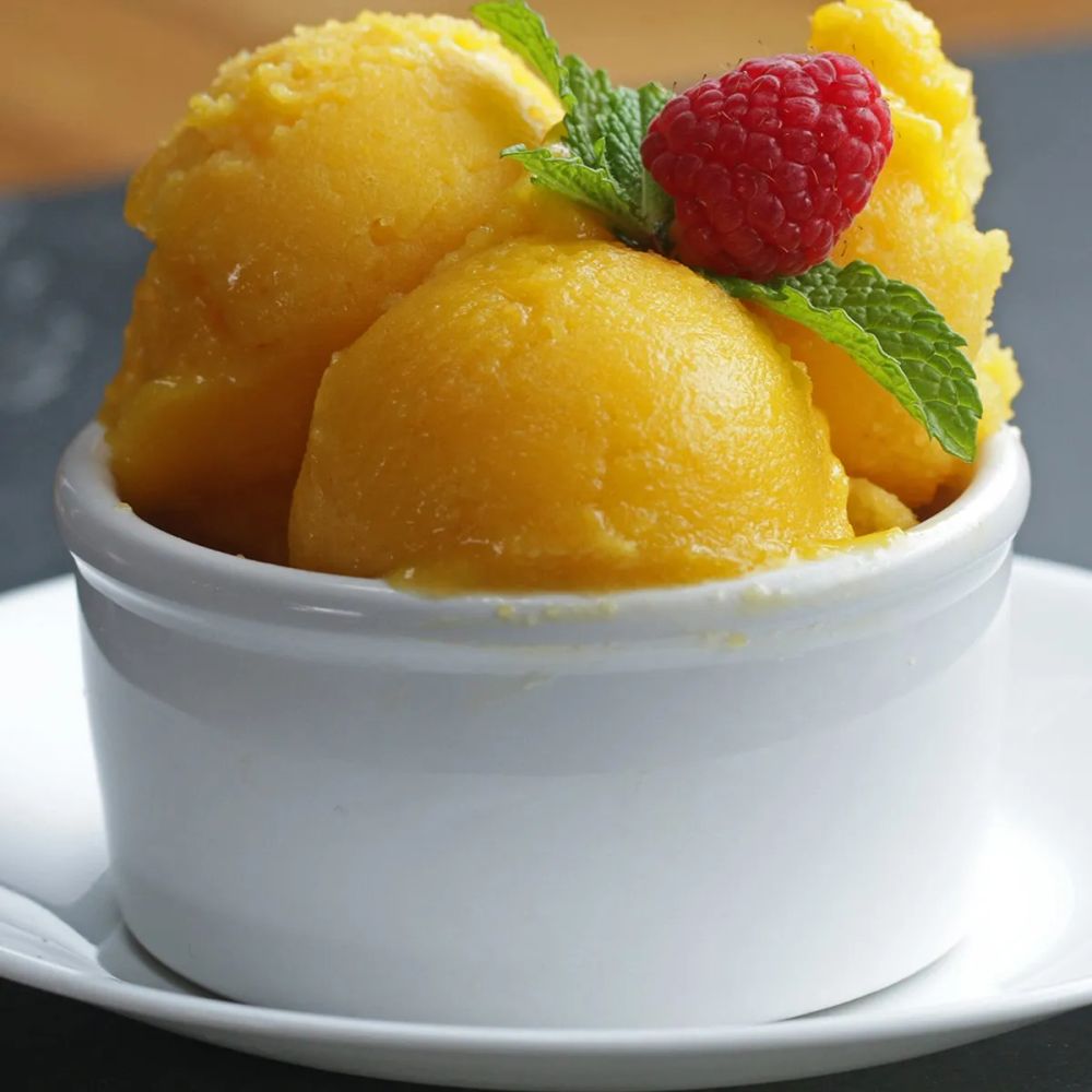 3-Ingredient Mango Sorbet