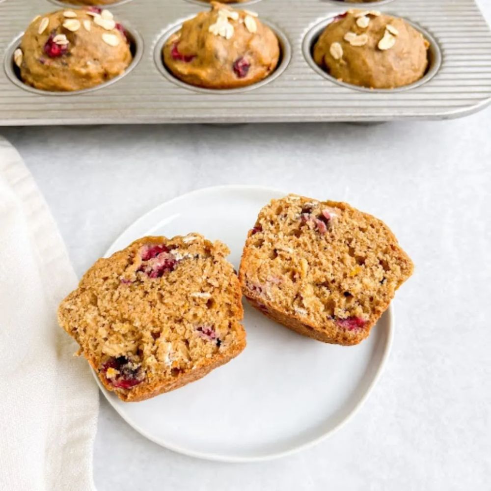 Cranberry-Oatmeal Muffins with Applesauce