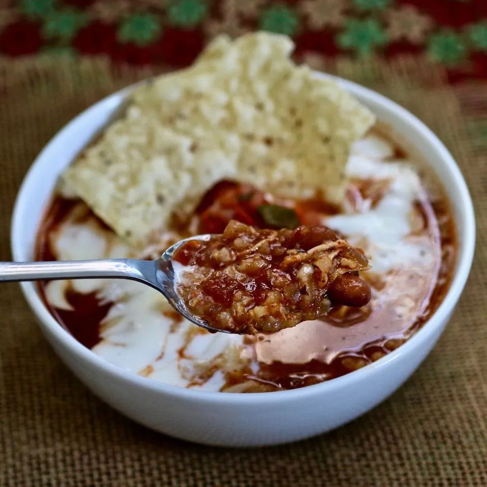 Southwest Cheesy Chicken Enchilada Soup