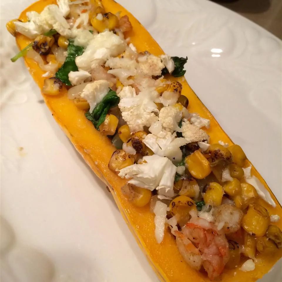 Shrimp Stuffed Delicata Squash