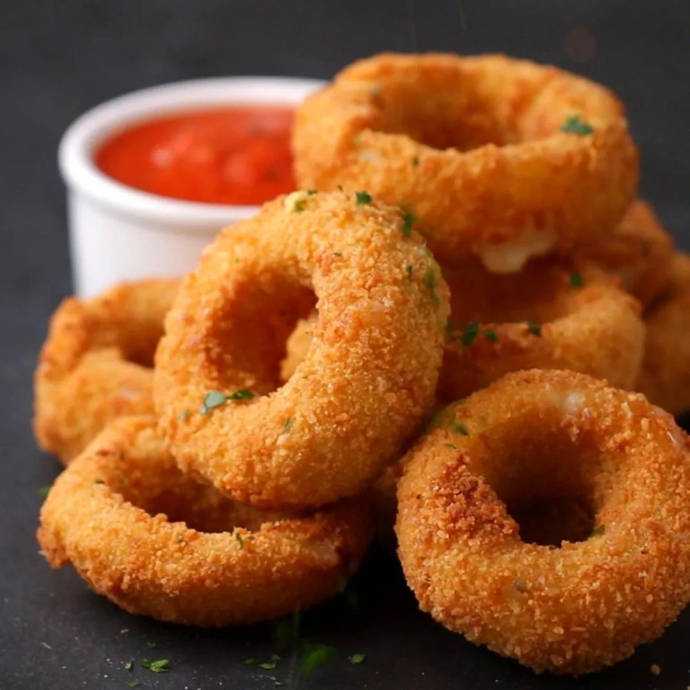 Mozzarella Stick Onion Rings