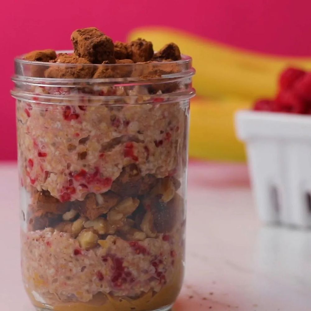 Pink Chunky Monkey Oat Parfait