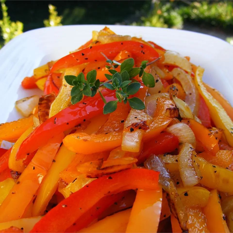 Caramelized Red Bell Peppers and Onions