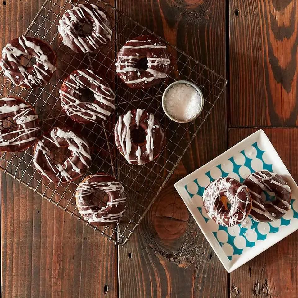 Chocolate-Glazed Mochi Doughnuts