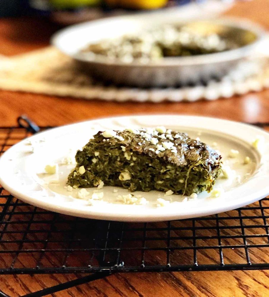 Air Fryer Spinach and Feta Casserole