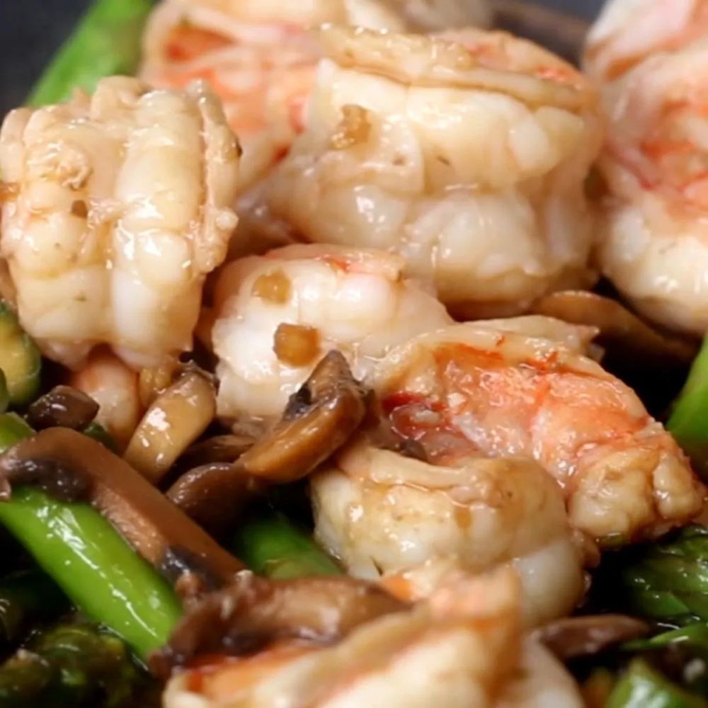 Ginger Mushroom Shrimp Stir-fry