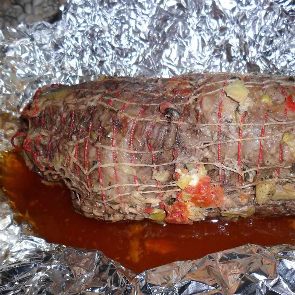 Stuffed Greek Leg of Lamb