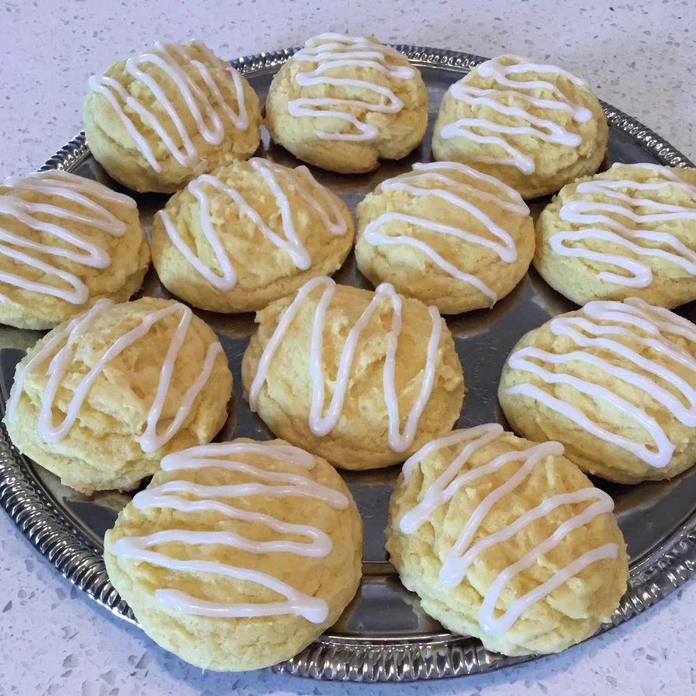 Easy Lemon Cake Cookies with Icing