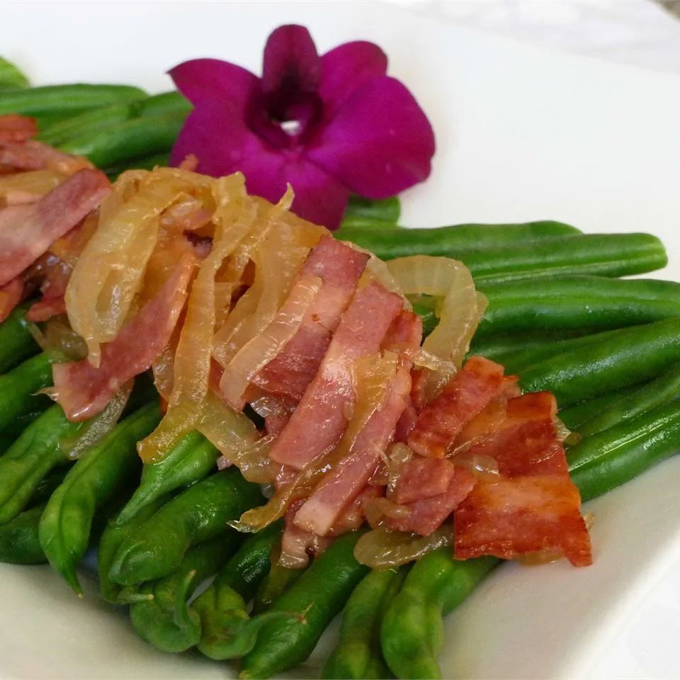 Green Beans with Smokey Bacon Vinaigrette