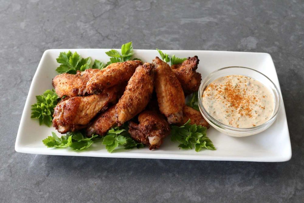 Cajun Spice Chicken Wings with Remoulade Sauce