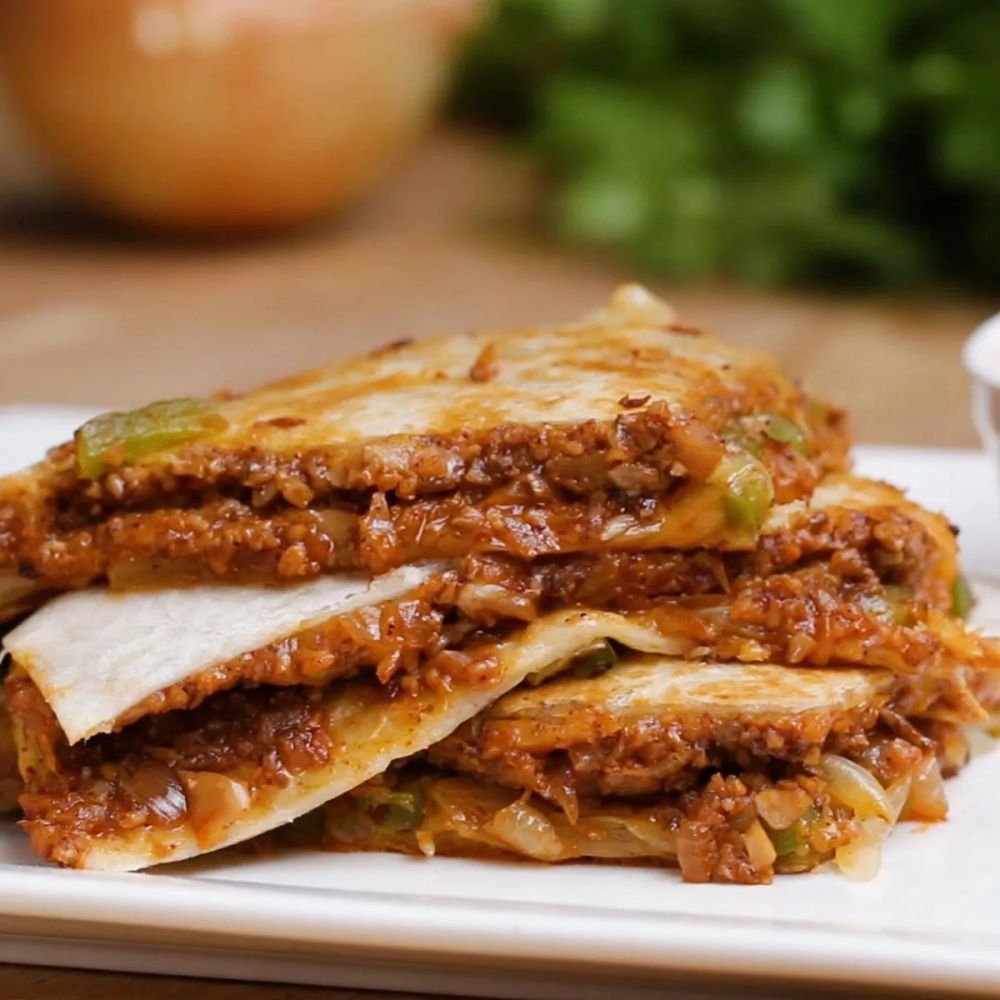 Cauliflower “Meat” Quesadillas