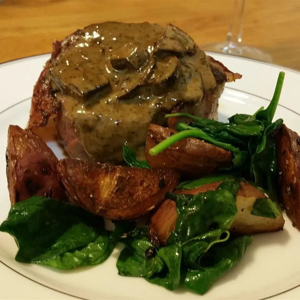 Crab-Stuffed Filet Mignon with Whiskey Peppercorn Sauce