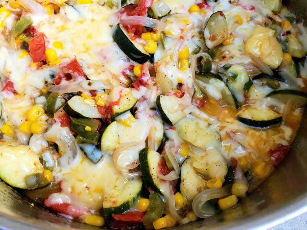 Calabacitas Con Queso - Zucchini with Cheese