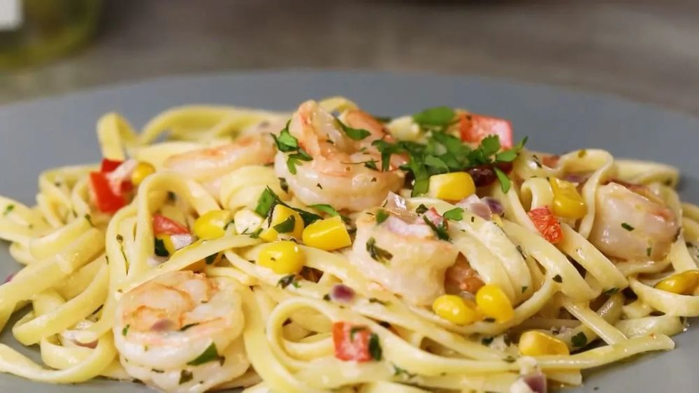 Linguine with Cajun-Spiced Shrimp and Corn