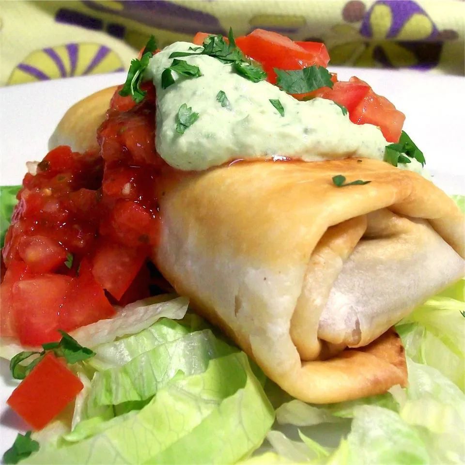 Beef and Bean Chimichangas