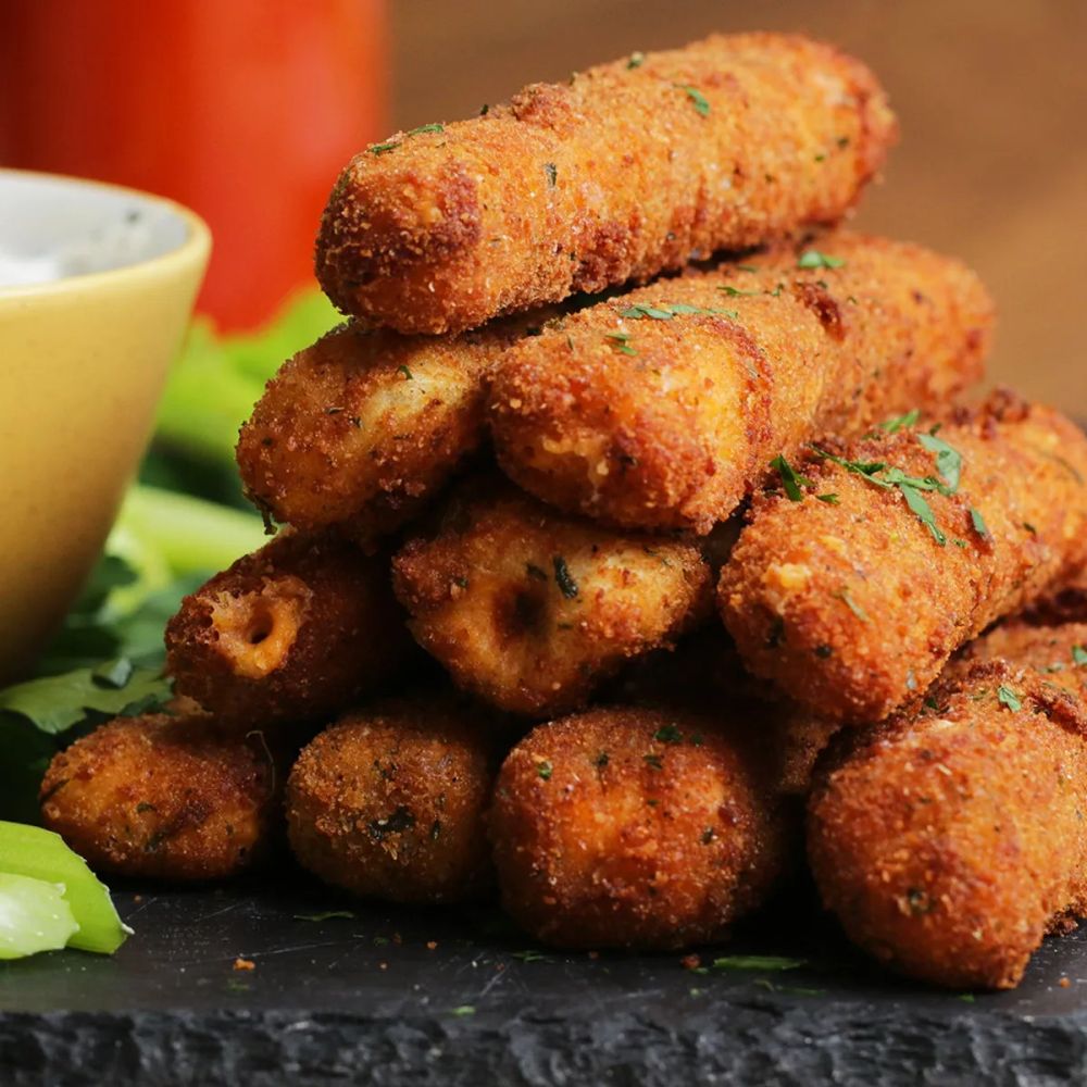 Buffalo Chicken Mozzarella Sticks