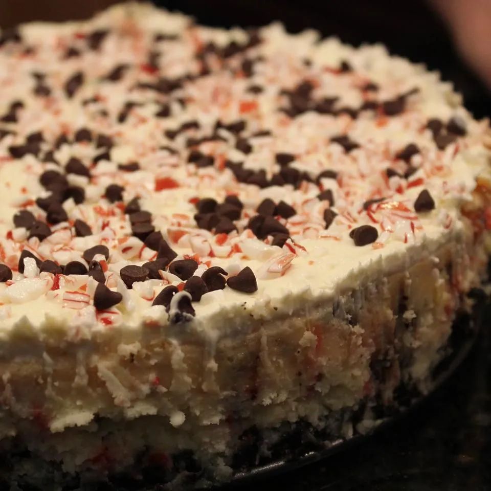 White Chocolate Peppermint Cheesecake