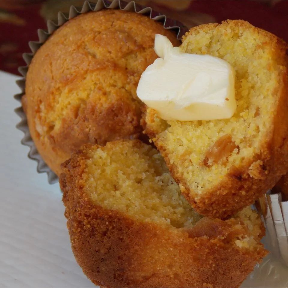 Brown Butter Pineapple Corn Muffins