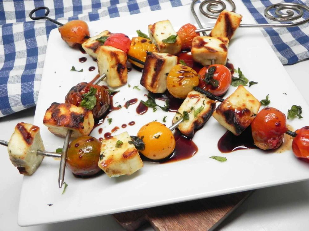 Grilled Halloumi Kebabs