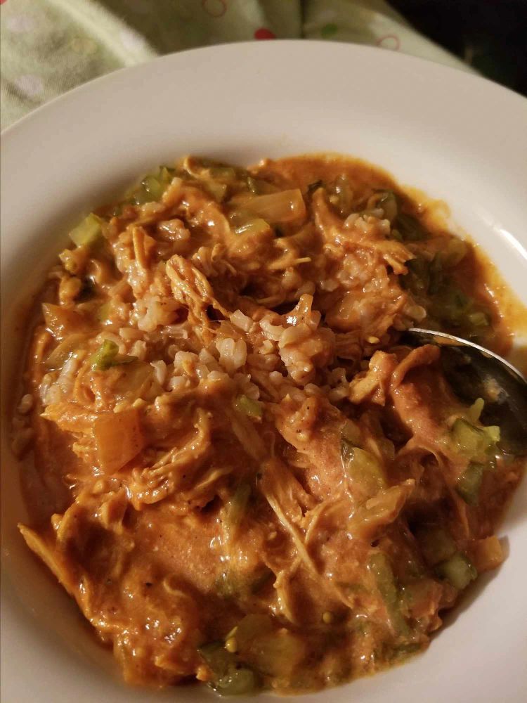 Slow Cooker Shredded Chicken in Yogurt Sauce