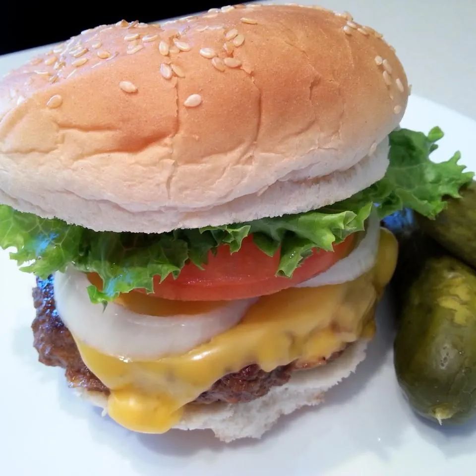 Onion and Cheddar Burgers