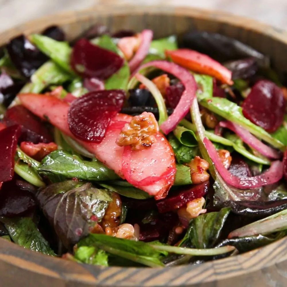 Beet And Pear Salad With Lemon Vinaigrette