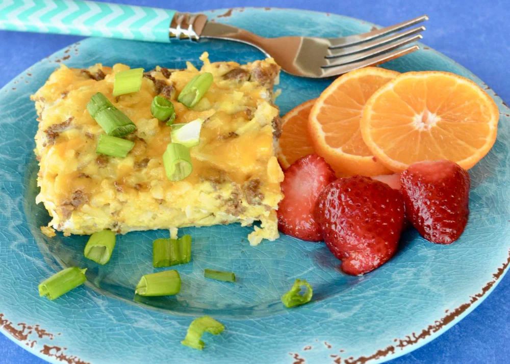 Cheesy Sausage and Potato Breakfast Casserole