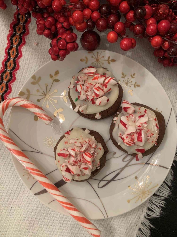 Chocolate and Candy Cane Cookies