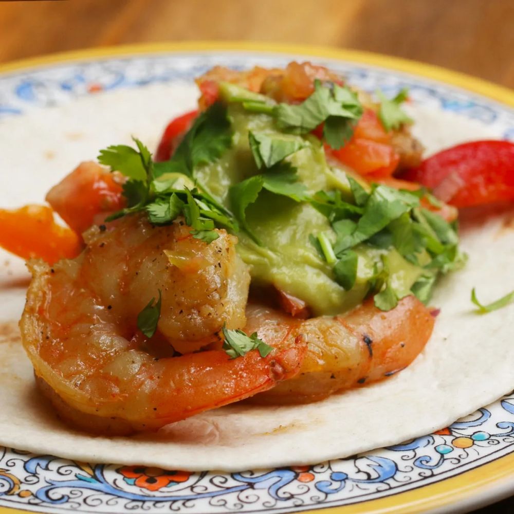 One-Pan Shrimp Fajitas