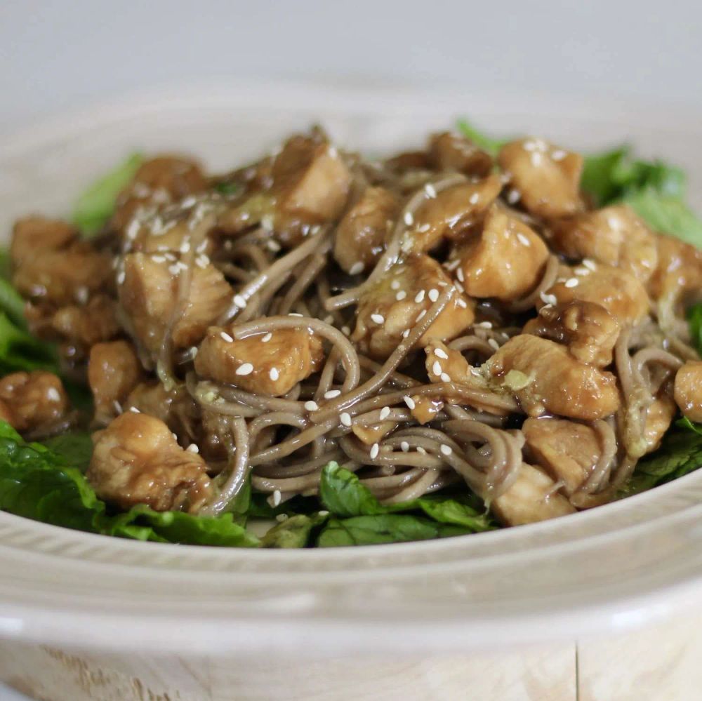 Sesame Chicken and Soba Noodles