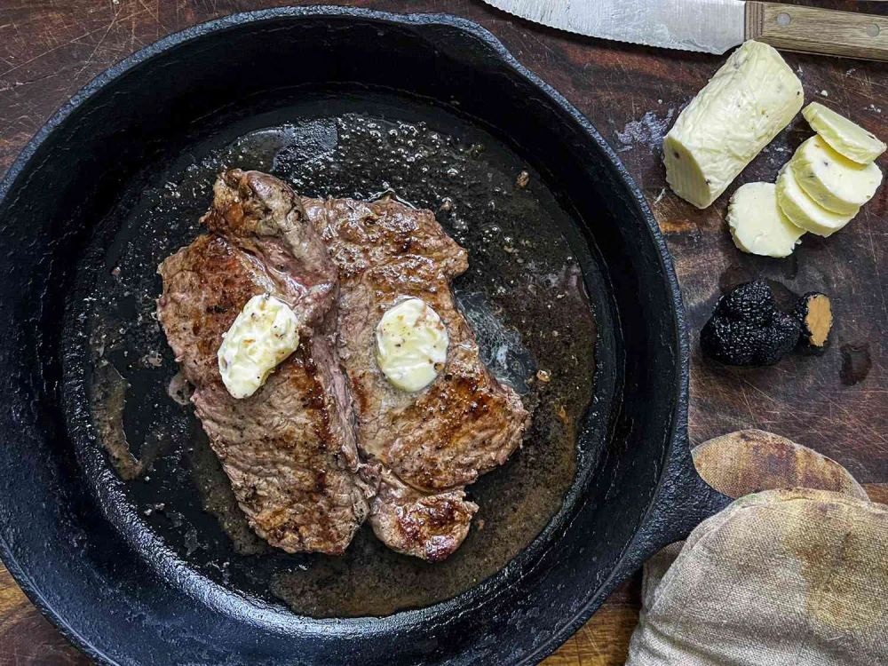 Steaks with Truffle Butter