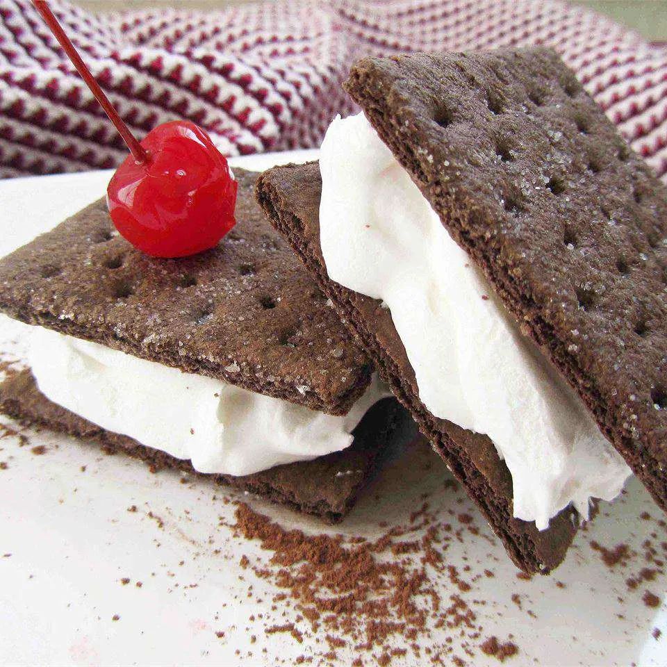 Frozen Chocolate Graham 'Ice Cream' Sandwiches