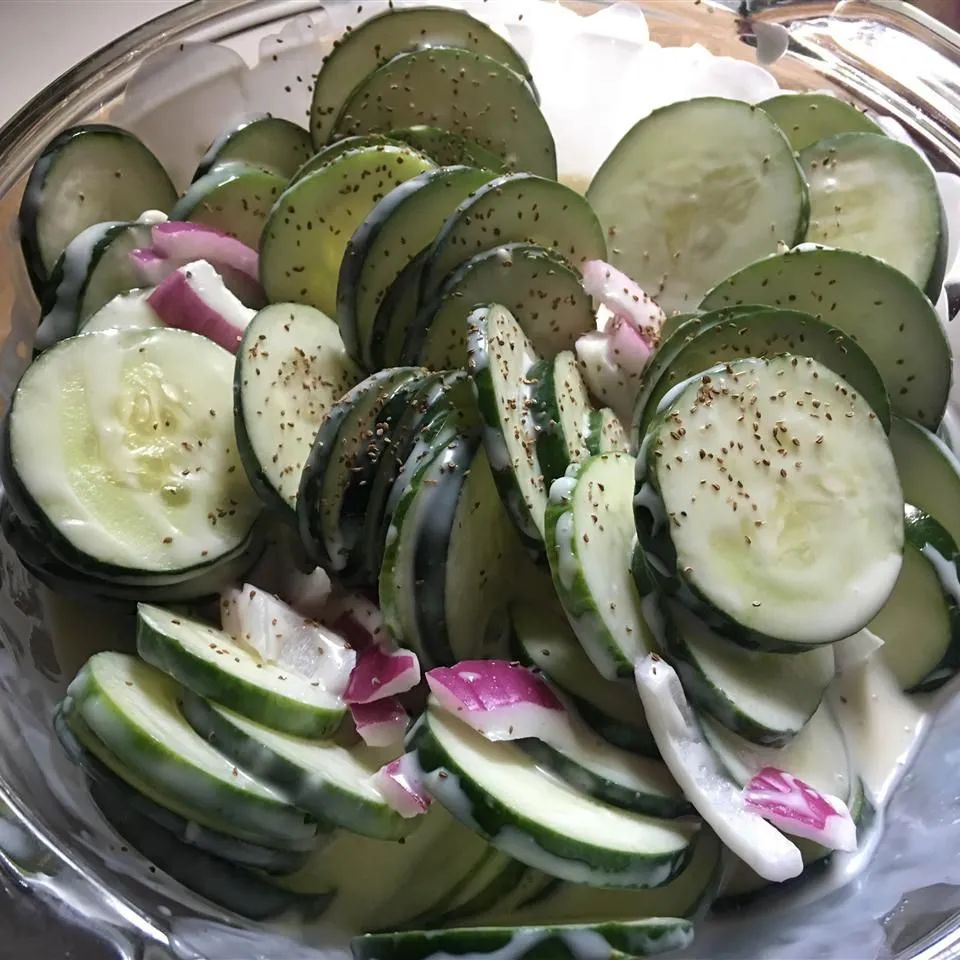 Cucumbers with Dressing