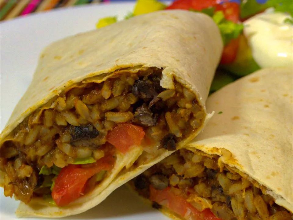 Black Bean and Rice Burritos