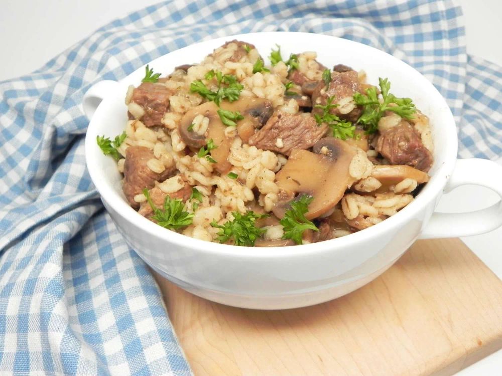 Instant Pot® Beef, Mushroom, and Barley Bowl