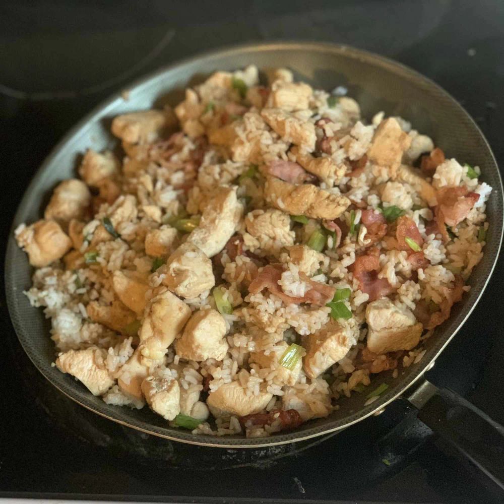 Bacon and Chicken Fried Rice