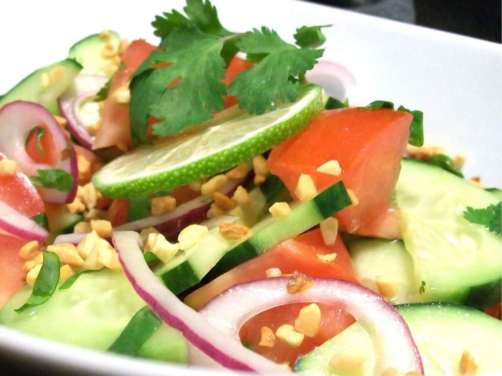 Cucumber Tomato Salad with Sweet Lime Vinaigrette