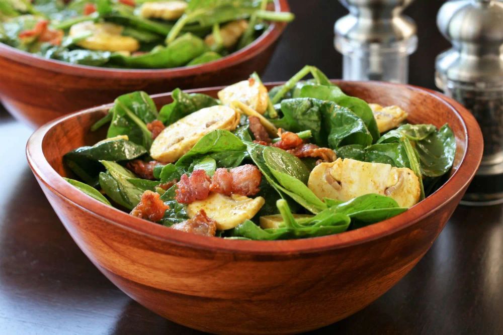 Spinach Salad with Curry Vinaigrette