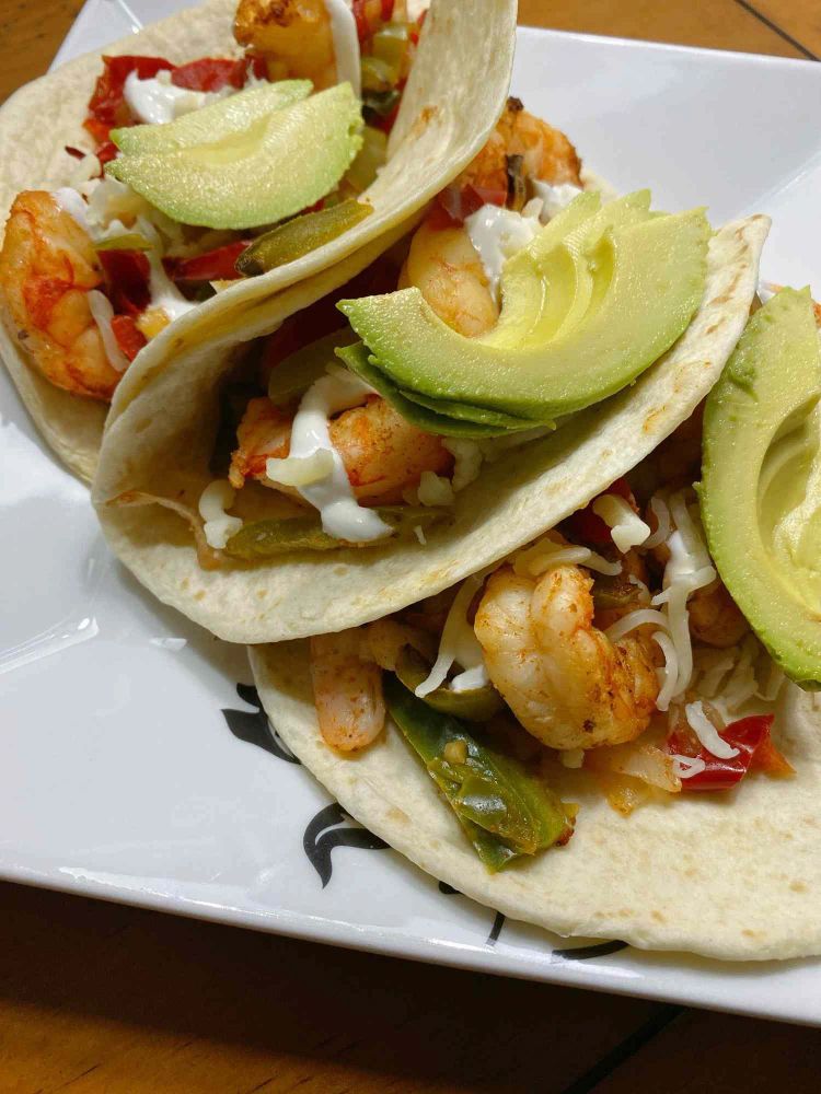 Air-Fried Shrimp Fajitas