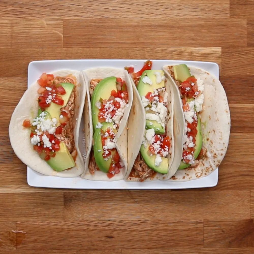 Slow Cooker Shredded Chicken Tacos