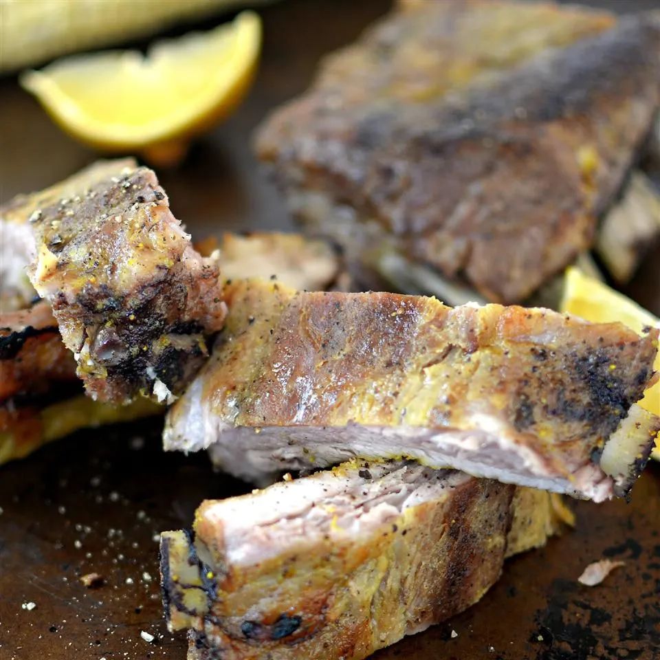 Lemon-Pepper-Rubbed Back Ribs