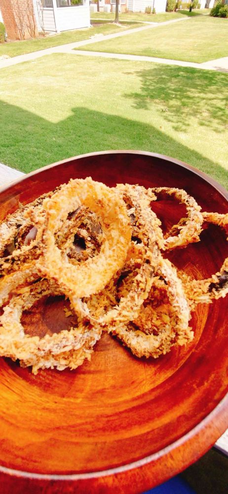 Air Fryer BBQ Onion Rings