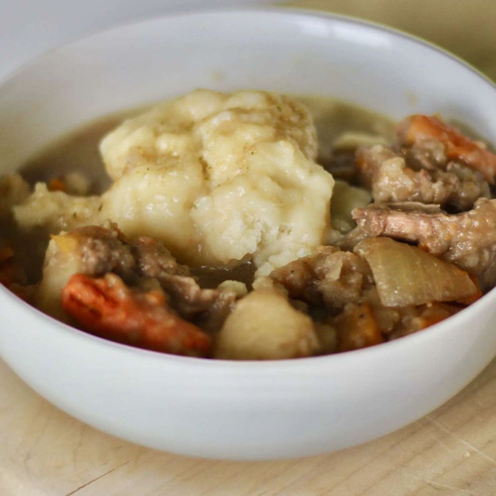 Mom's Hearty Beef Stew with Dumplings